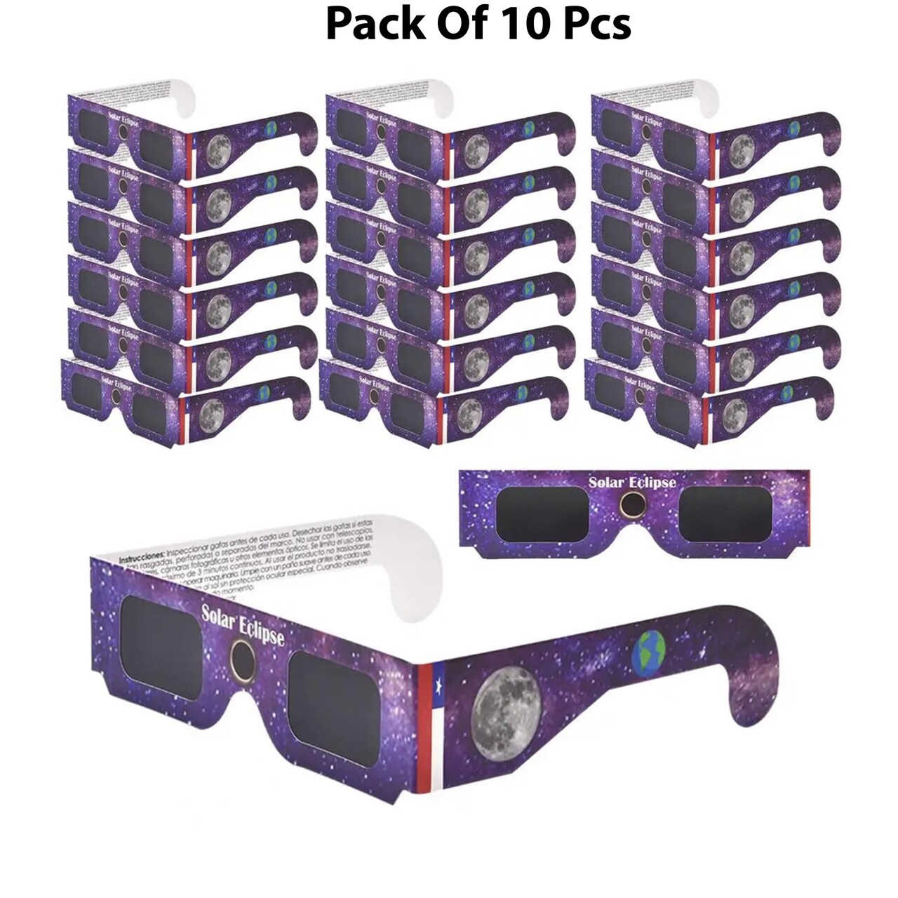 Solar Eclipse Glasses | CE ISO Certified, Safe Shades, Direct Sun Viewing, Fun Glasses | Kids Eyewear | Raheev®